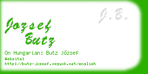 jozsef butz business card
