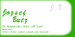 jozsef butz business card